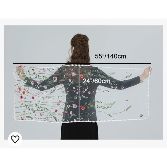 Embroidered Shawl - Picture 2 of 3